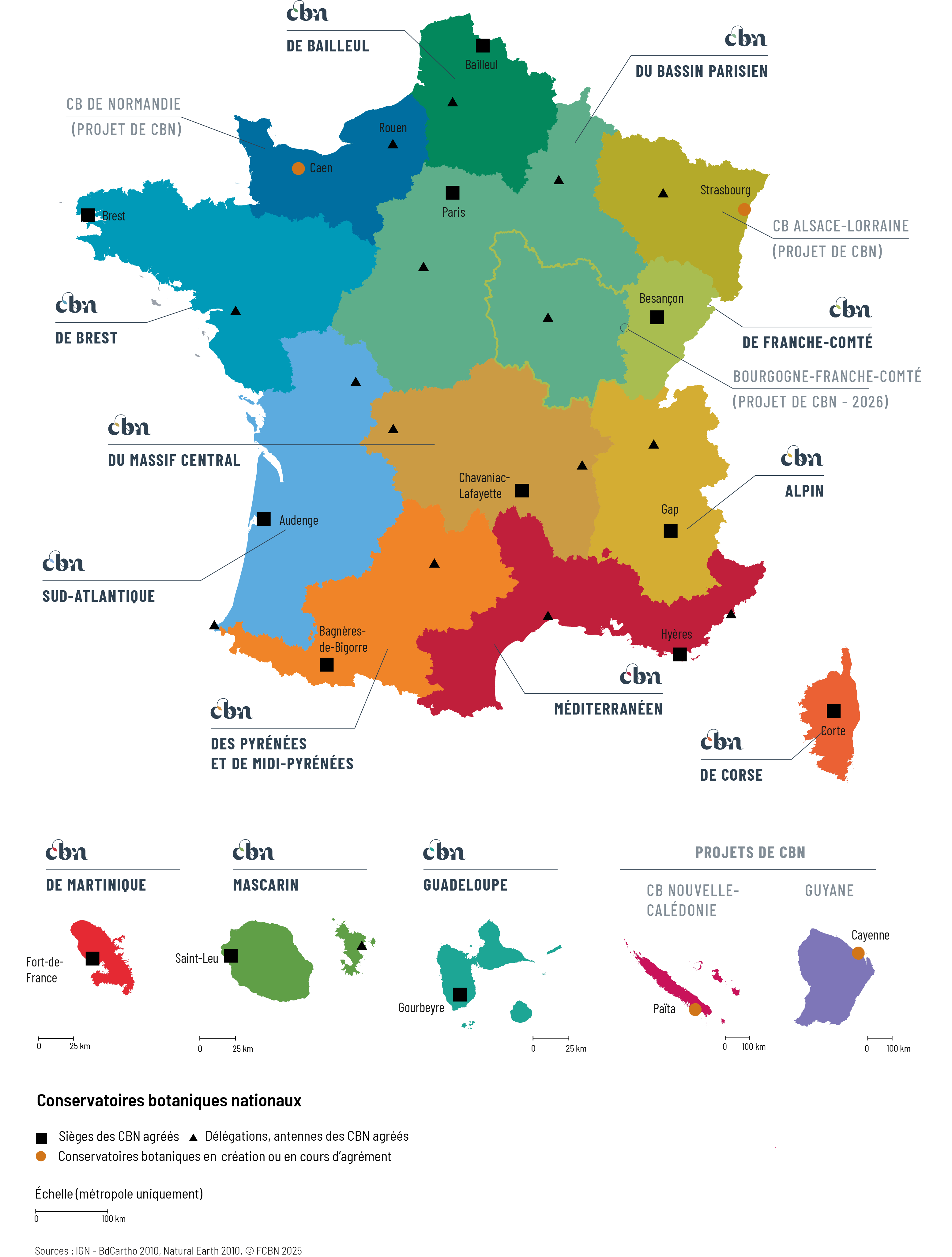 Carte du réseau des CBN